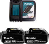 Батарея аккумуляторная Makita BL1850B 18В 5Ач Li-Ion (З/У в компл.) (191L74-5) от магазина РЭССИ