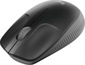 Мышь Logitech M190 черный/темно-серый оптическая (1000dpi) беспроводная USB для ноутбука (2but) от магазина РЭССИ