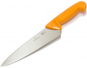 Нож кухонный Victorinox Swibo (5.8451.21) стальной разделочный для мяса лезв.210мм прямая заточка оранжевый от магазина РЭССИ