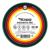 Изолента ПВХ KRANZ 013х15 мм 25 м зеленая KR-09-2103 от магазина РЭССИ