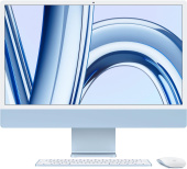 Моноблок Apple iMac A2874 24" 4.5K M3 8 core (4) 16Gb SSD256Gb 8 core GPU macOS WiFi BT 143W клавиатура мышь Cam синий 4480x2520 от магазина РЭССИ