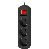 Сетевой удлинитель Defender G318 1.8м (3 розетки) черный (коробка) от магазина РЭССИ