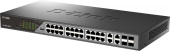Коммутатор D-Link DSS-200G-28MP/A1A (L2) 24x1Гбит/с 4xКомбо(1000BASE-T/SFP) 24PoE 24PoE+ 370W настраиваемый от магазина РЭССИ