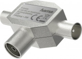 Адаптер антенный Hama H-205236 Coax (f)/2xCoax (f) серебристый (00205236) от магазина РЭССИ
