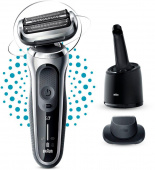 Бритва сетчатая Braun Series 7 71-S7200cc реж.эл.:3 питан.:аккум. черный/серебристый от магазина РЭССИ