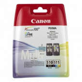 Картридж струйный Canon PG-510/CL-511 2970B010 многоцветный/черный набор для Canon 240/260/280/480/495/320/330/340/350 от магазина РЭССИ