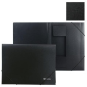 Папка BRAUBERG Стандарт на резинках черная до 300 листов 0.5мм 221624 от магазина РЭССИ