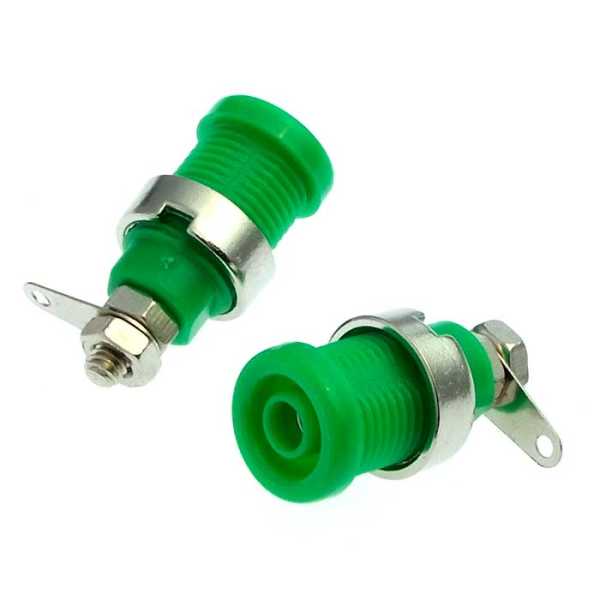Z016 4mm panel jack GREEN от магазина РЭССИ