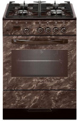 Плита Газовая Gefest ПГ 6500-03 0054 коричневый мрамор (без крышки) реш.чугун от магазина РЭССИ