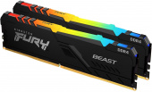 Память DDR4 2x16GB 2666MHz Kingston KF426C16BB12AK2/32 Fury Beast RGB RTL Gaming PC4-21300 CL16 DIMM 288-pin 1.2В dual rank с радиатором Ret от магазина РЭССИ