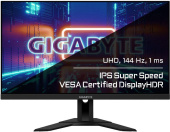 Монитор Gigabyte 28" M28U черный IPS LED 1ms 16:9 HDMI M/M матовая HAS 300cd 178гр/178гр 3840x2160 144Hz FreeSync DP 4K USB 6.93кг от магазина РЭССИ