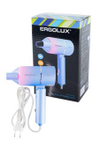 Фен ERGOLUX ELX-HD10-C13 фен со складной ручкой, голубой с розовым от магазина РЭССИ