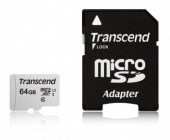 Флеш карта microSDXC 64Gb Class10 Transcend TS64GUSD300S-A + adapter от магазина РЭССИ