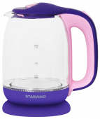 Чайник электрический Starwind SKG1513 1.7л. 2200Вт фиолетовый/розовый (корпус: стекло) от магазина РЭССИ