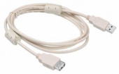 Кабель Buro USB2.0-AM-AF-1.8M-MG USB A(m) USB A(f) 1.8м феррит.кольца серый от магазина РЭССИ