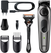 Триммер Braun BT5360 серебристый/черный (насадок в компл:3шт) от магазина РЭССИ