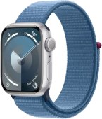 Смарт-часы Apple Watch Series 9 A2980 45мм OLED корп.серебристый Sport Loop рем.синий разм.брасл.:145-220мм (MR9F3LL/A) от магазина РЭССИ