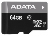 Флеш карта microSDXC 64Gb Class10 A-Data AUSDX64GUICL10-RA1 + adapter от магазина РЭССИ