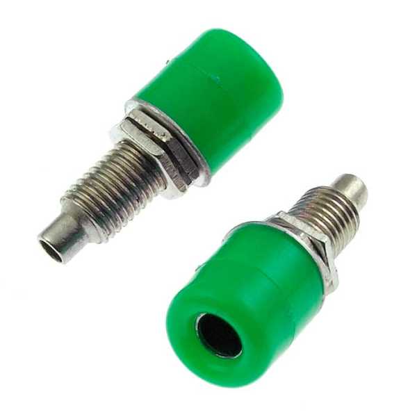 Z011 4mm panel jack GREEN от магазина РЭССИ