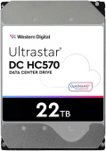 Жесткий диск WD SATA-III 22TB 0F48155 WUH722222ALE6L4 Server Ultrastar DC HC570 512E (7200rpm) 512Mb 3.5" от магазина РЭССИ