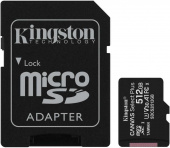 Флеш карта microSDXC 512Gb Kingston SDCS2/512GB Canvas Select Plus + adapter от магазина РЭССИ