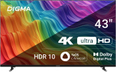 Телевизор LED Digma 43" DM-LED43UBB33 Яндекс.ТВ Frameless черный 4K Ultra HD 60Hz DVB-T DVB-T2 DVB-C DVB-S DVB-S2 USB WiFi Smart TV от магазина РЭССИ
