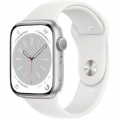 Смарт-часы Apple Watch Series 8 А2771 45мм OLED корп.серебристый рем.белый (MP6N3ZP/A) от магазина РЭССИ