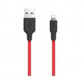 Кабель USB 2.0 hoco X21 силиконовая оплетка AM/Lightning M черно-красный 1м макс. ток 2 А от магазина РЭССИ