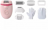 Эпилятор Philips BRE285/00 скор.:2 насад.:5 от электр.сети розовый/розовый от магазина РЭССИ