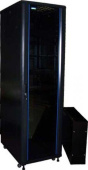 Шкаф коммутационный Lanmaster (TWT-CBB-27U-6X10-G1) напольный 42U 600x1000мм пер.дв.стекл задн.дв.перфор.2-хст. 2 бок.пан. 800кг черный IP20