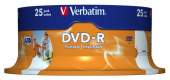 Диск DVD-R Verbatim 4.7Gb 16x Cake Box (25шт) Printable (43538) от магазина РЭССИ