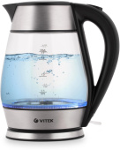 Чайник электрический Vitek VT-7037 1.8л. 2200Вт прозрачный/черный корпус: стекло/металл/пластик от магазина РЭССИ