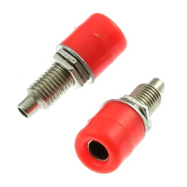 Z011 4mm panel jack RED от магазина РЭССИ
