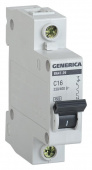 Выключатель автоматический IEK MVA25-1-016-C Generica 16A тип C 4.5kA 1П 230/400В 1мод серый (упак.:1шт) от магазина РЭССИ