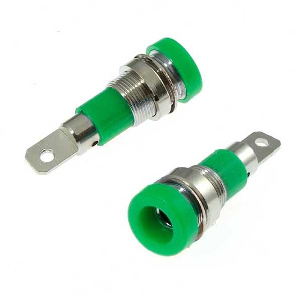 Z009 4mm panel jack GREEN от магазина РЭССИ