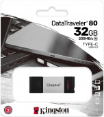 Флеш Диск Kingston 32Gb DataTraveler 80 DT80/32GB USB3.0 черный от магазина РЭССИ