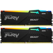 Память DDR5 2x16Gb 5600MHz Kingston KF556C40BBAK2-32 Fury Beast Black RGB RTL Gaming PC5-44800 CL40 DIMM 288-pin 1.25В single rank с радиатором Ret от магазина РЭССИ