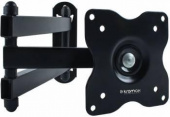 Кронштейн для телевизора Kromax DIX-15 черный 15"-28" макс.30кг настенный поворот и наклон от магазина РЭССИ