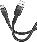 Кабель Hoco U110 Type-C USB (m)-USB Type-C (m) 1.2м черный коробка от магазина РЭССИ