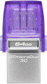 Флеш Диск Kingston 64Gb DataTraveler microDuo 3C DTDUO3CG3/64GB USB3.0 фиолетовый от магазина РЭССИ