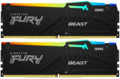 Память DDR5 2x16GB 6000MHz Kingston KF560C36BBEAK2-32 Fury Beast Black RGB RTL Gaming PC5-48000 CL36 DIMM 288-pin 1.35В single rank с радиатором Ret от магазина РЭССИ
