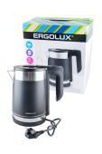 Чайник ERGOLUX ELX-KS10-C02 электрический, черный с нерж. сталью от магазина РЭССИ