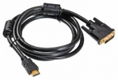 Кабель Buro HDMI-19M-DVI-D-1.8M HDMI (m) DVI-D (m) 1.8м феррит.кольца черный от магазина РЭССИ