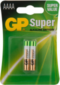 Батарея GP Super Alkaline GP 25A-2CR2 AAAA (2шт) блистер от магазина РЭССИ