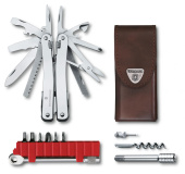 Мультитул Victorinox SwissTool Spirit X Plus Ratchet 105 мм 36 функций в кожаном чехле 3.0236.L от магазина РЭССИ