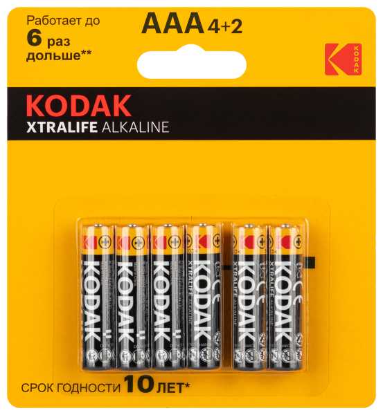 Батарейка LR03-4+2BL XTRALIFE Alkaline от магазина РЭССИ