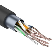 Кабель информационный PROconnect 01-0146-3 кат.5E FTP 4 пары 24AWG PE внешний 305м черный от магазина РЭССИ