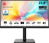 Монитор MSI 23.8" Modern MD2412P черный IPS LED 1ms 16:9 HDMI M/M матовая HAS Piv 300cd 178гр/178гр 1920x1080 100Hz FreeSync FHD USB 4.65кг от магазина РЭССИ