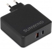 Сетевое зар./устр. SunWind SWWB0 100W 5A (PD+QC) USB/USB Type-C универсальное черный (SWWB0H1100BK) от магазина РЭССИ