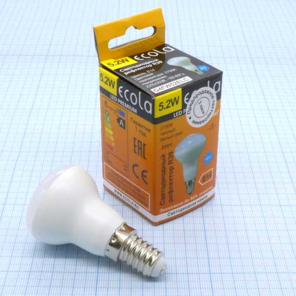 Лампа LED Ecola  5.2W тёпл  (215)